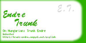 endre trunk business card